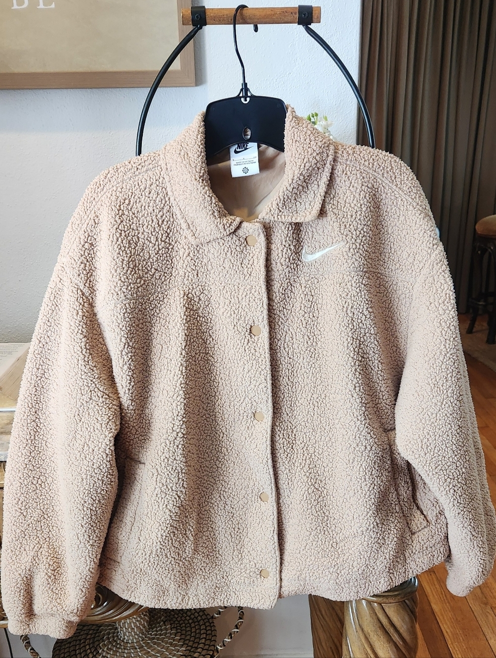 Nike Tan Sherpa Fleece Jacket